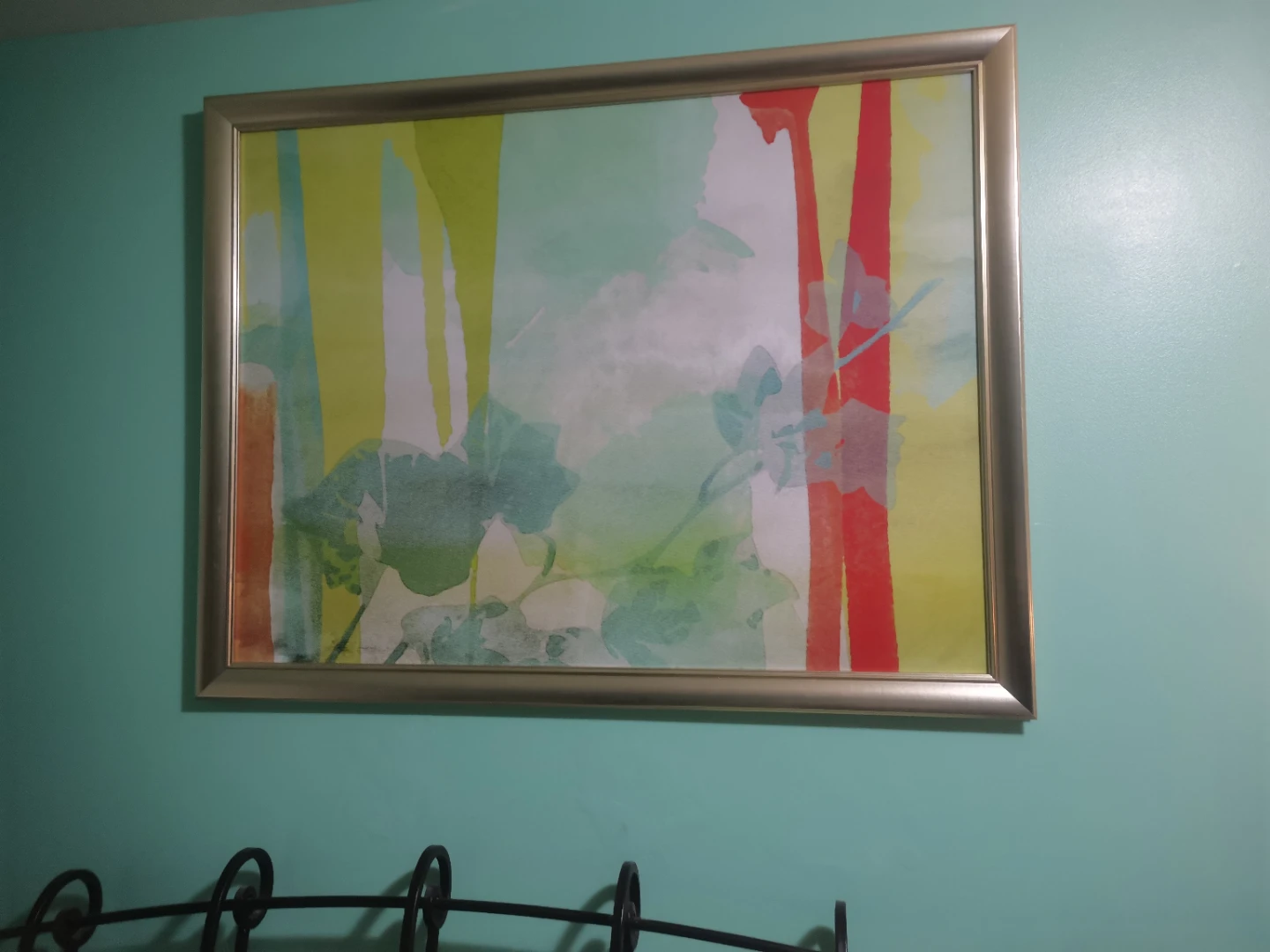 spectecular larger abstract gold Framed Print