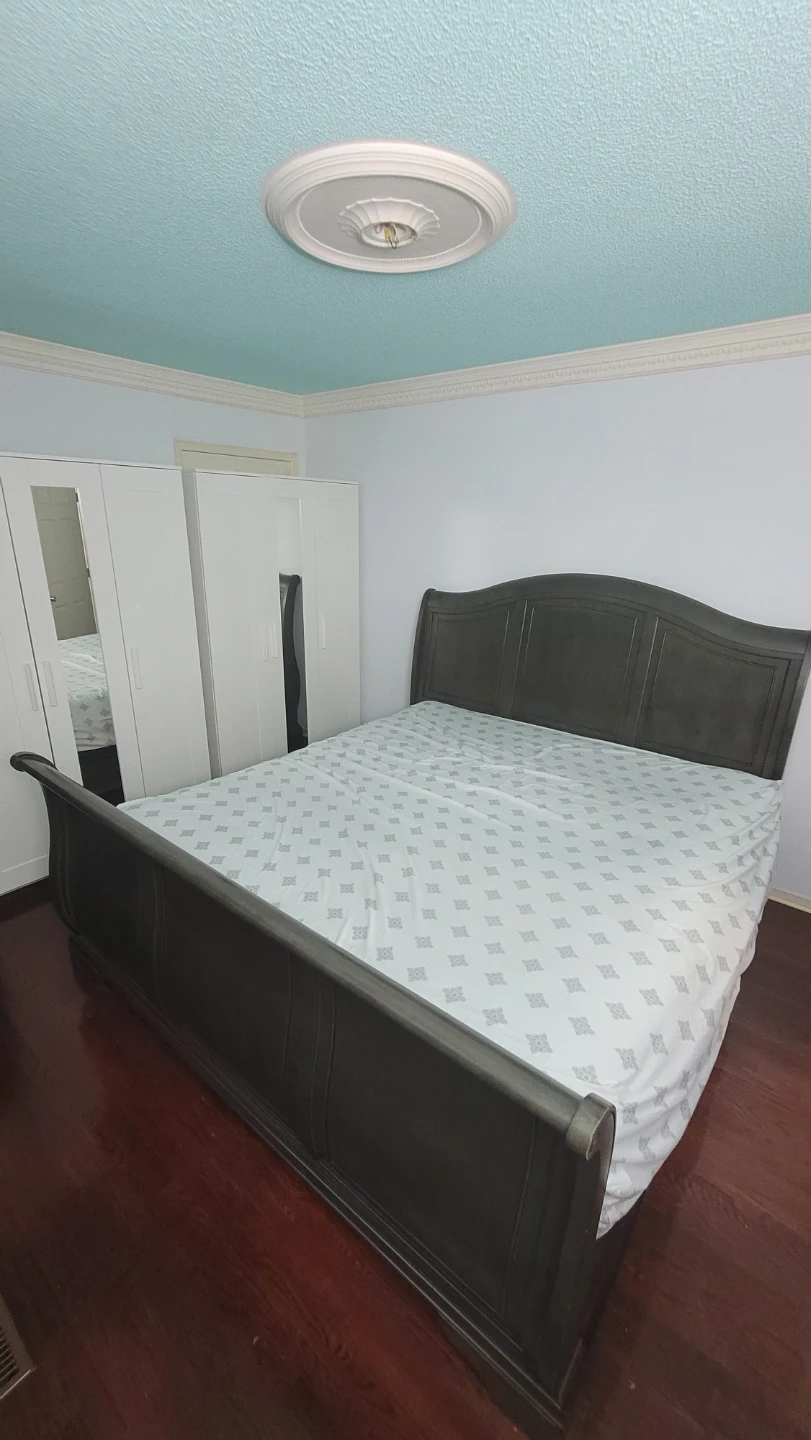 Dark Grey Sleigh Bed Frame - photo 2