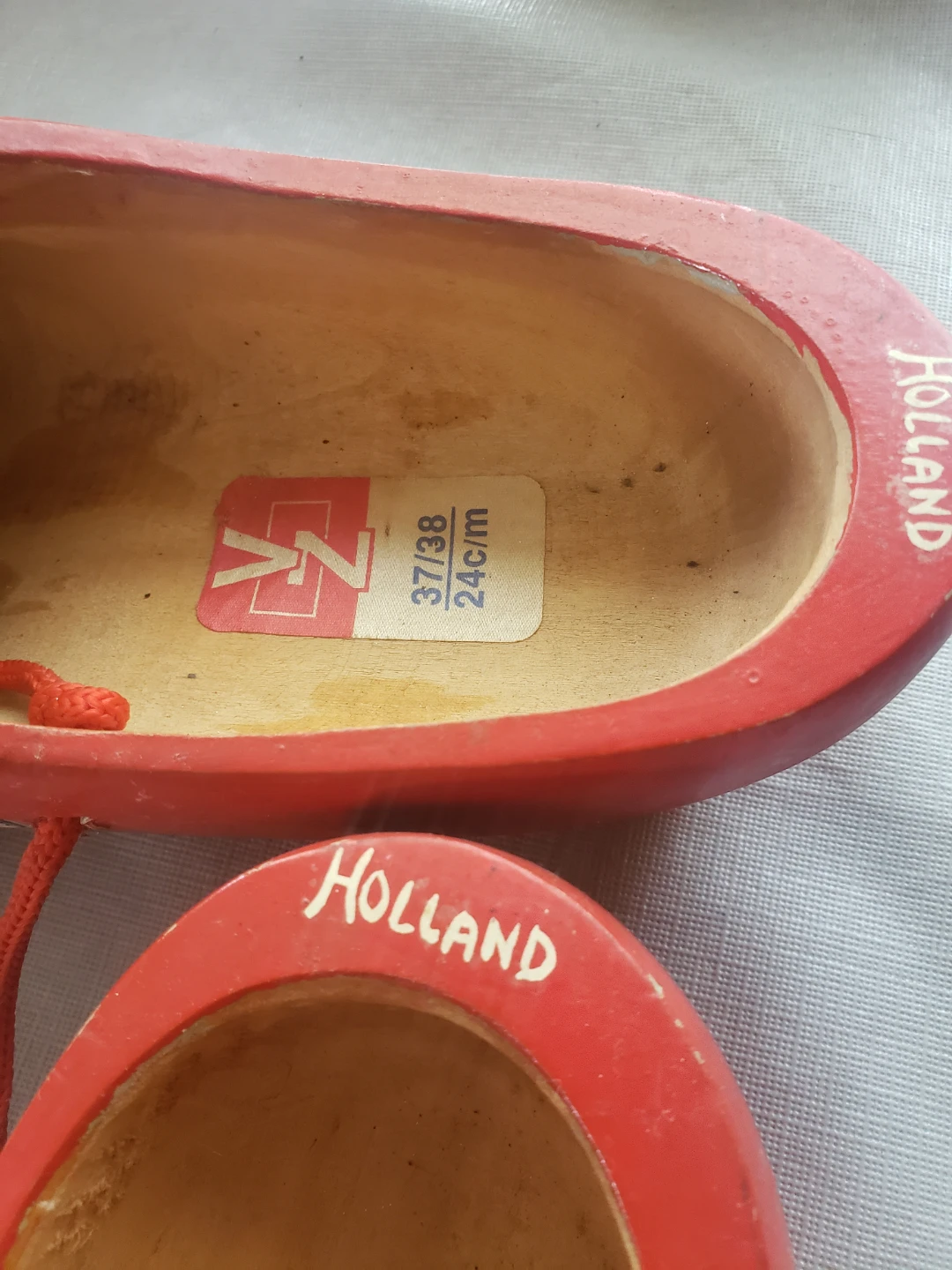Red Wooden Clogs Holland Souvenir Size 37/38 - photo 4