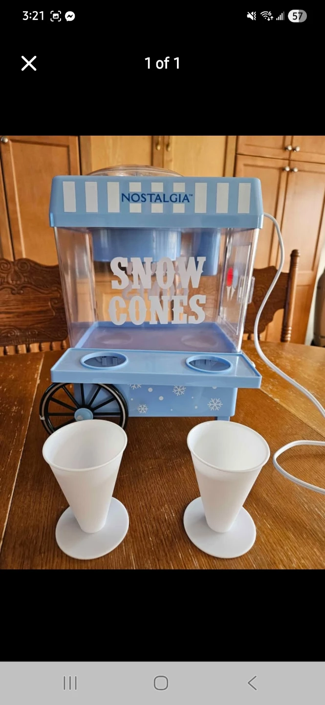 Nostalgia Snow Cone Maker with Cones