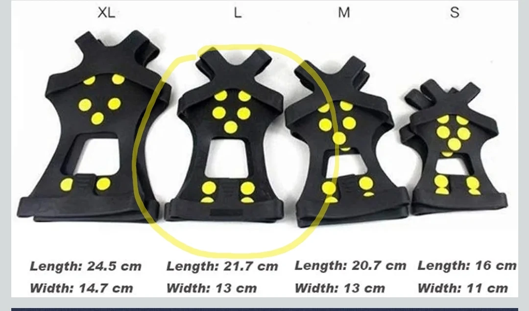 Crampons Ice Cleats Traction Snow Grips Size L - photo 3