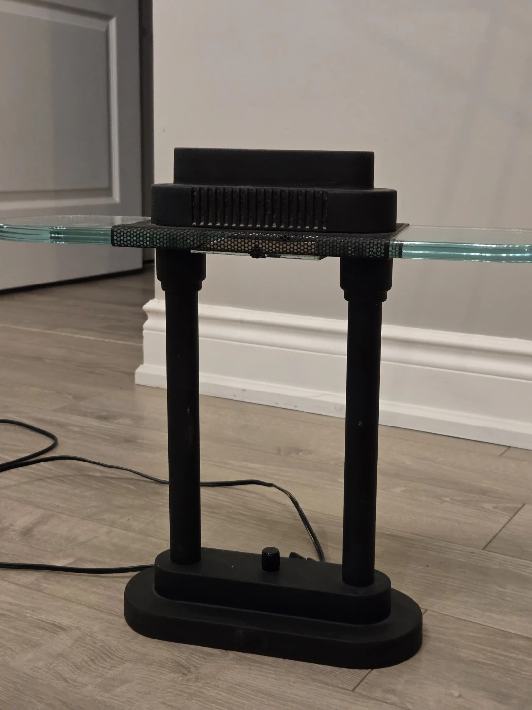 Modern Black Metal and Glass Desk Lamp - photo 3