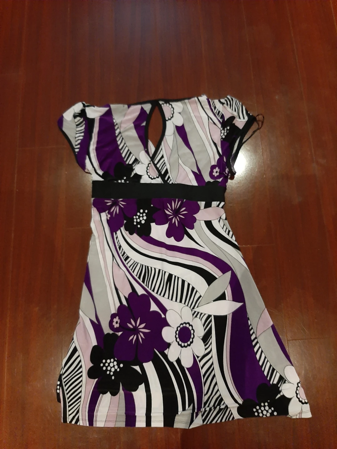 Women's Short Sleeve Floral Print Dress - Medium - photo 2