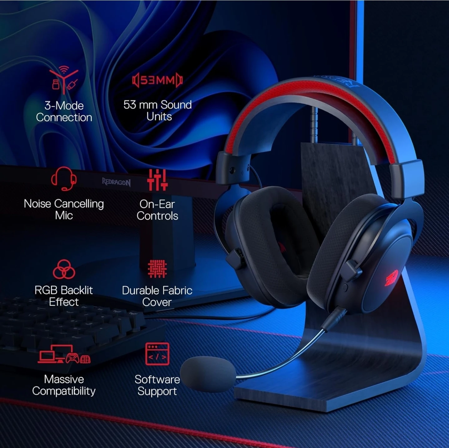 Redragon H510 PRO Wired Gaming Headset - photo 2