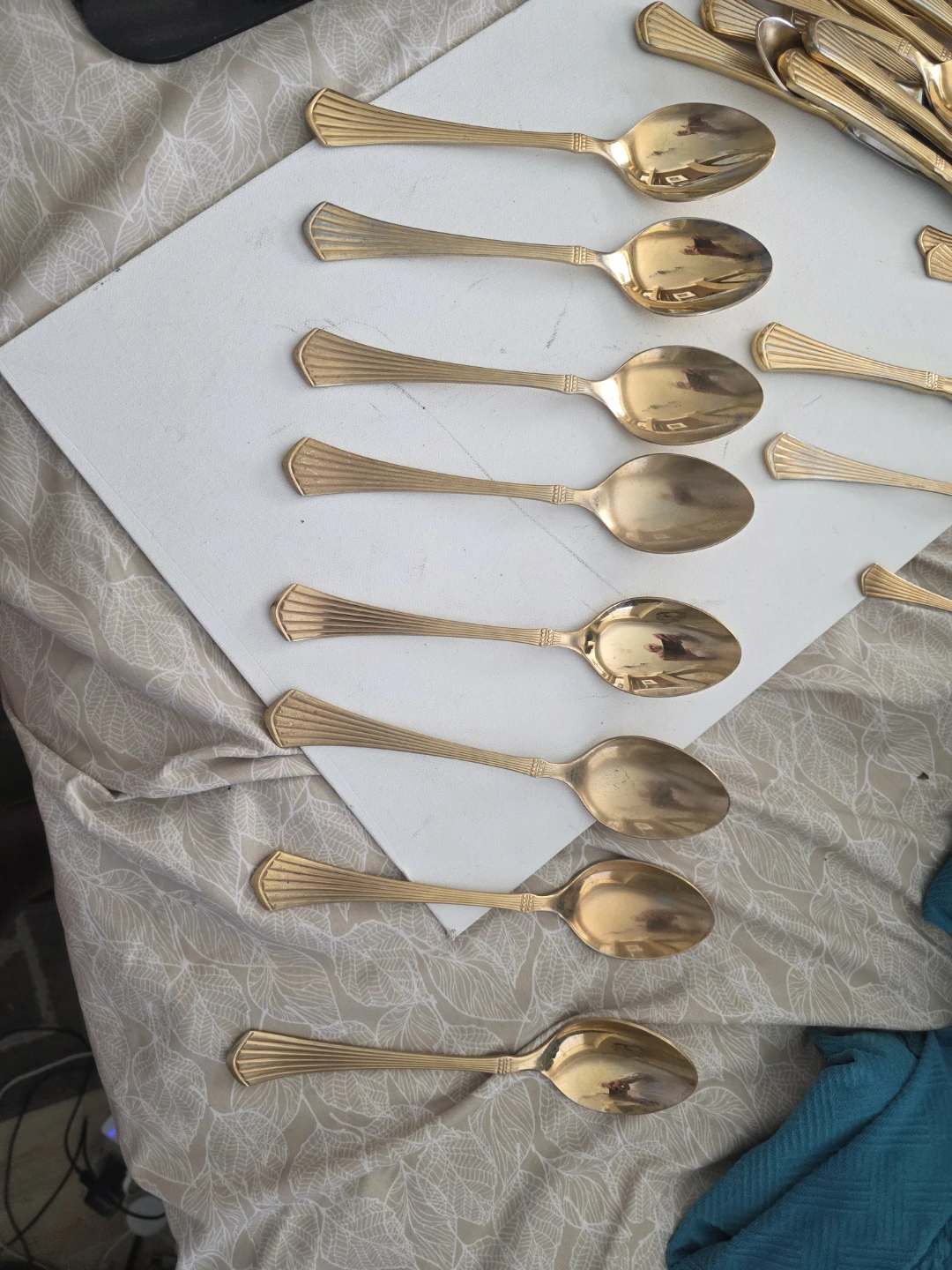 23/24 Gold-Plated Spoons and Knives - Solingen Germany