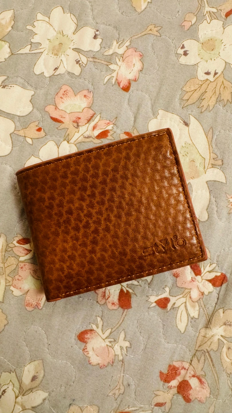 Stylo Men's Brown Faux Leather Bifold Wallet with Box - photo 2
