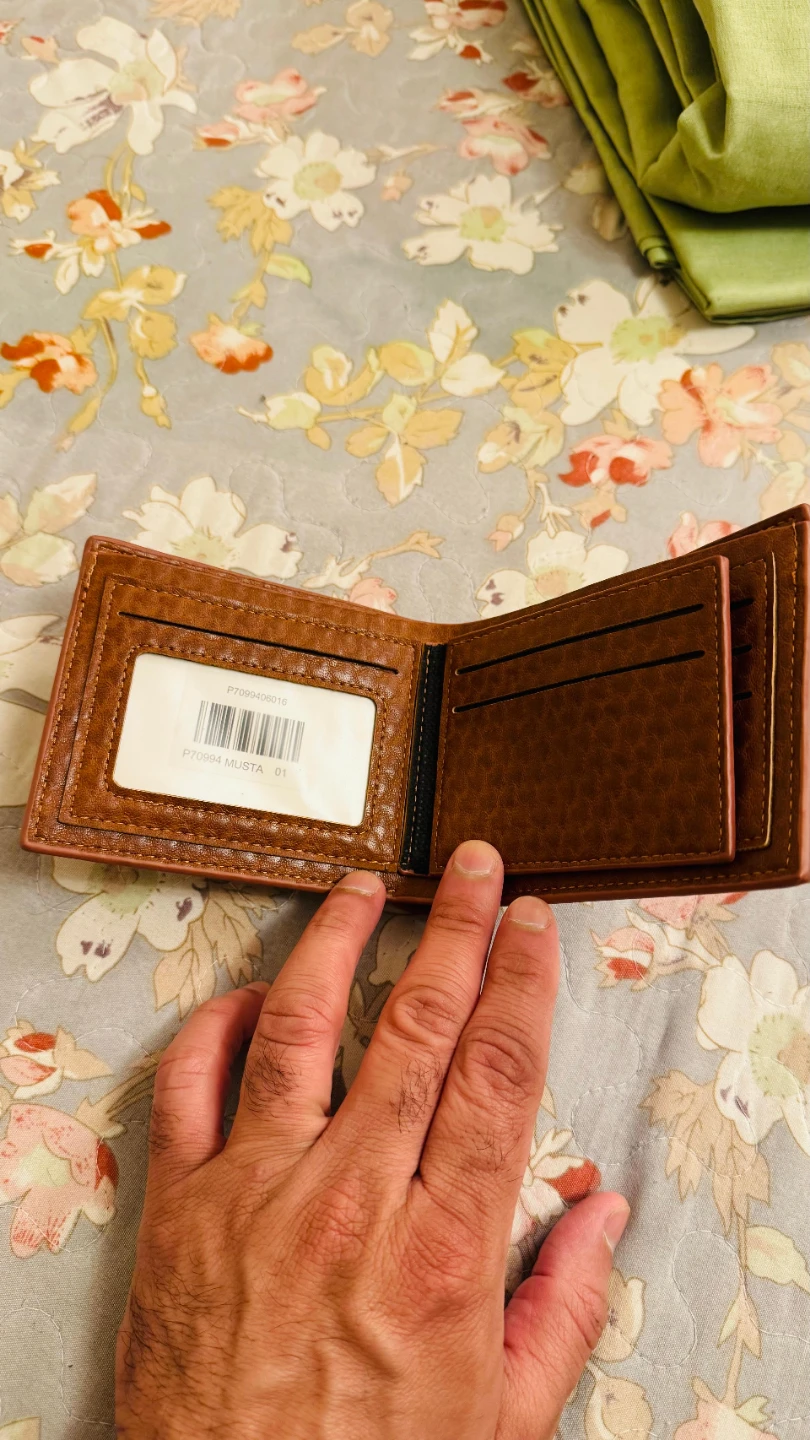 Stylo Men's Brown Faux Leather Bifold Wallet with Box - photo 4