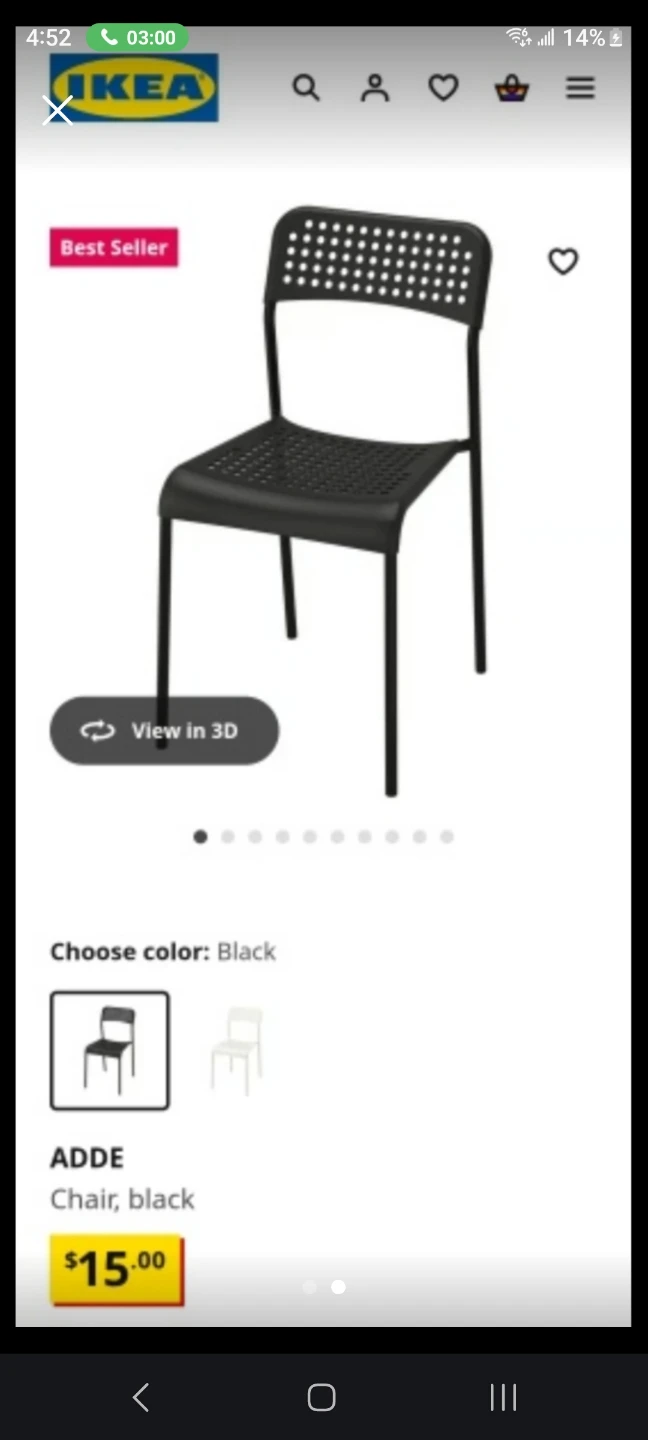 IKEA ADDE Chair - Black (2 for $25) - photo 4