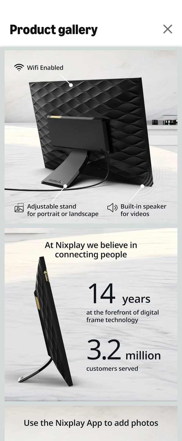 Nixplay Smart Digital Photo Frame - photo 2