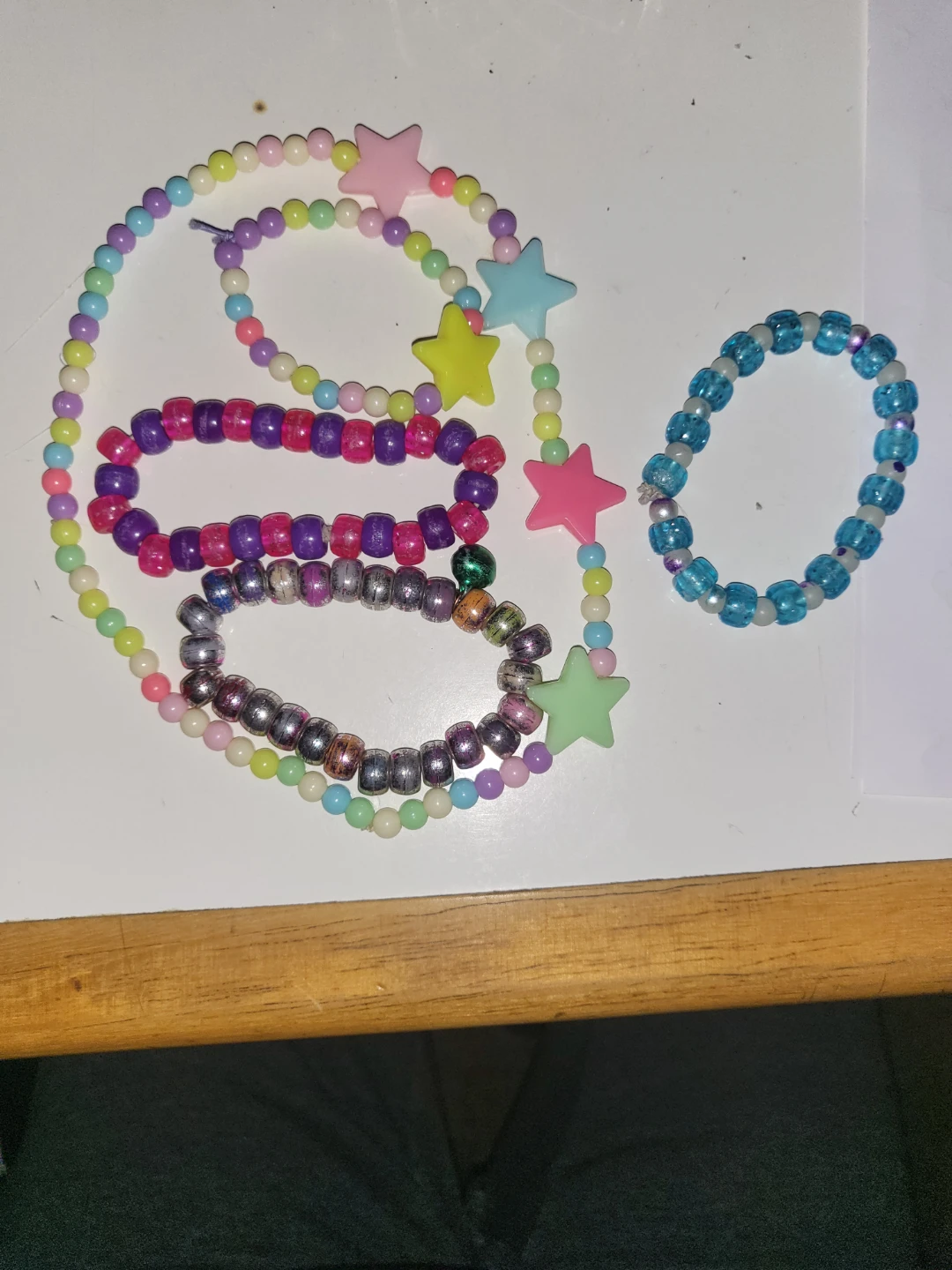 Beaded Bracelets and Necklace with Star Charms