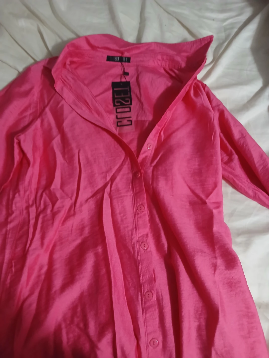 CLOSET Pink Button-Up Shirt