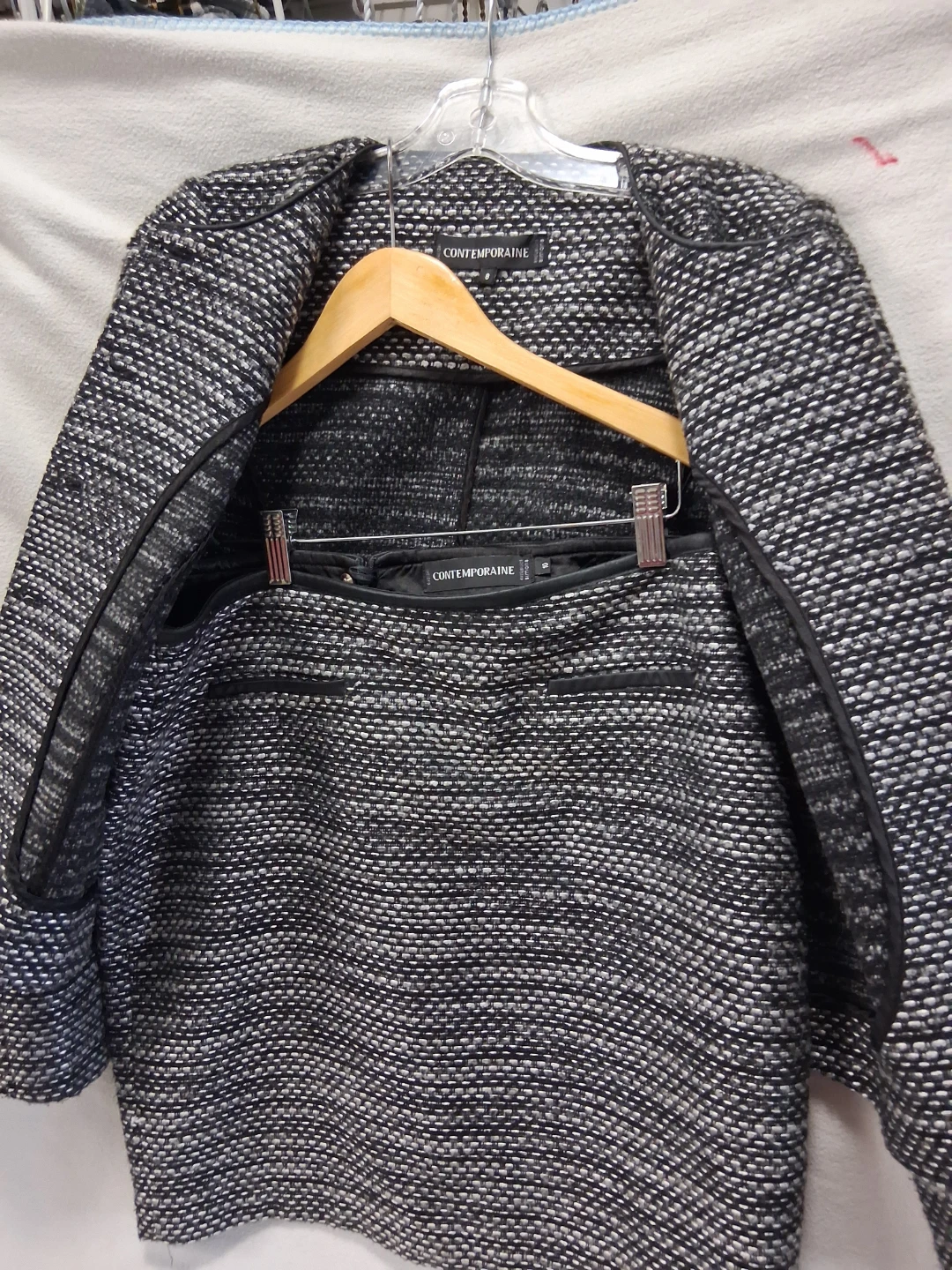 Contemporaine Tweed Jacket and Skirt Set Size 8 - photo 4