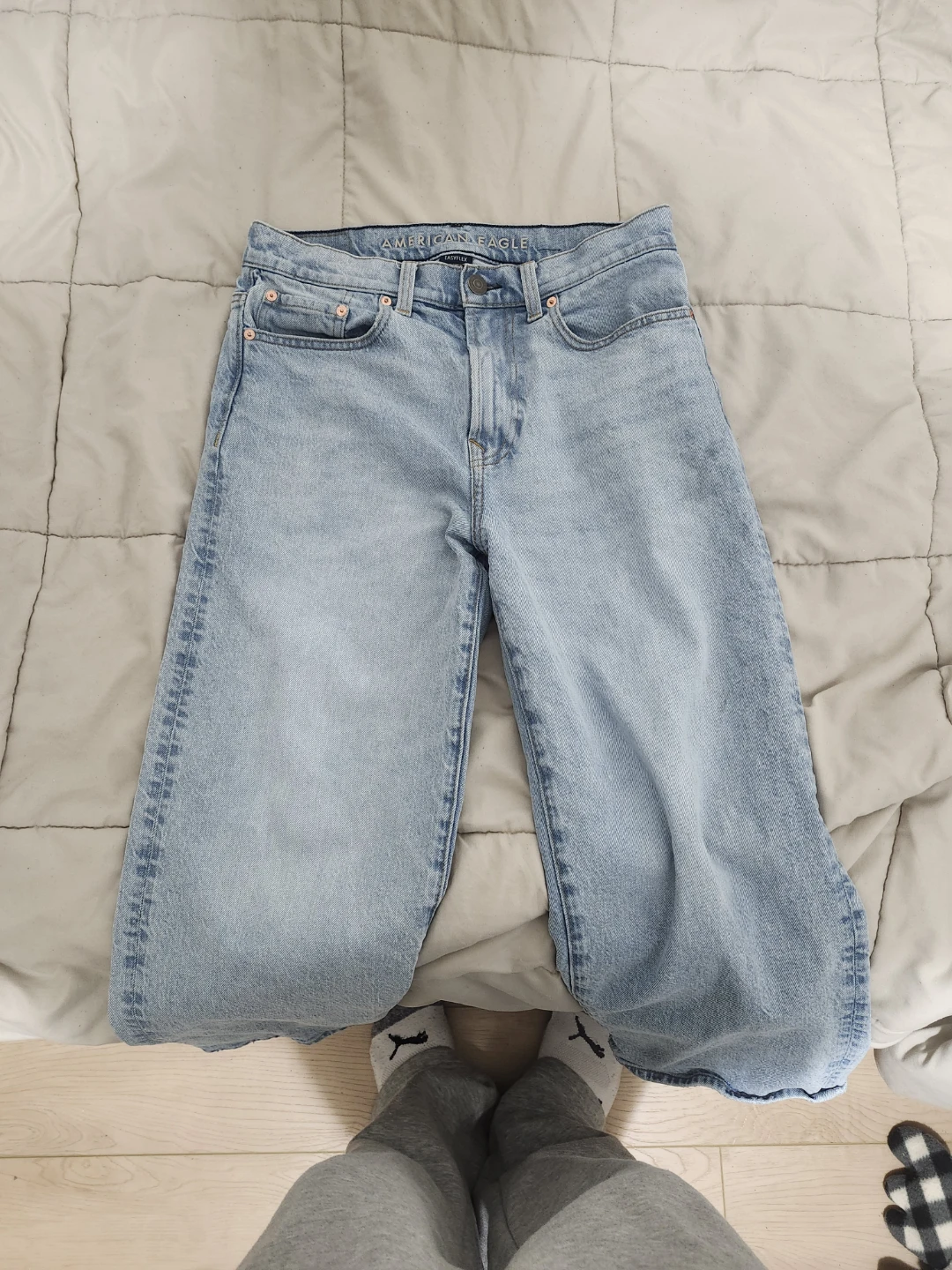 American Eagle Light Wash Wide Leg Jeans - photo 2