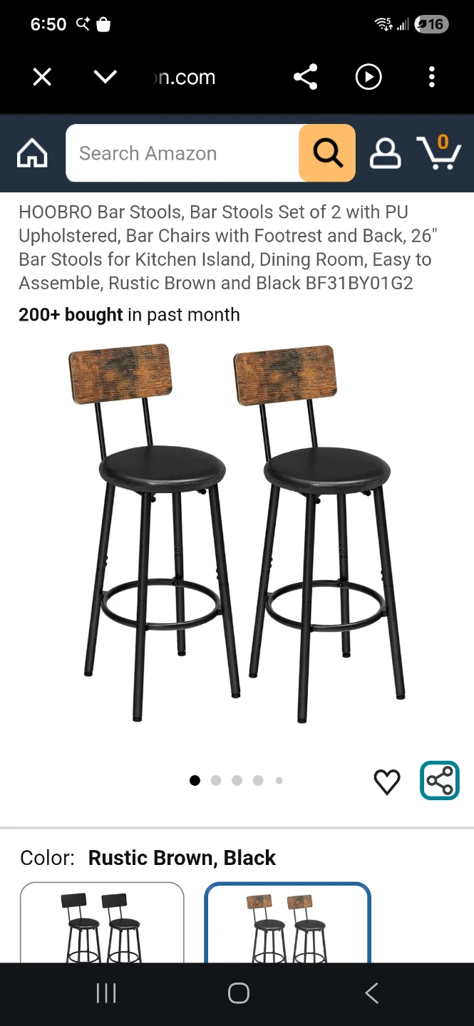 Hoobro Bar Stool - photo 3