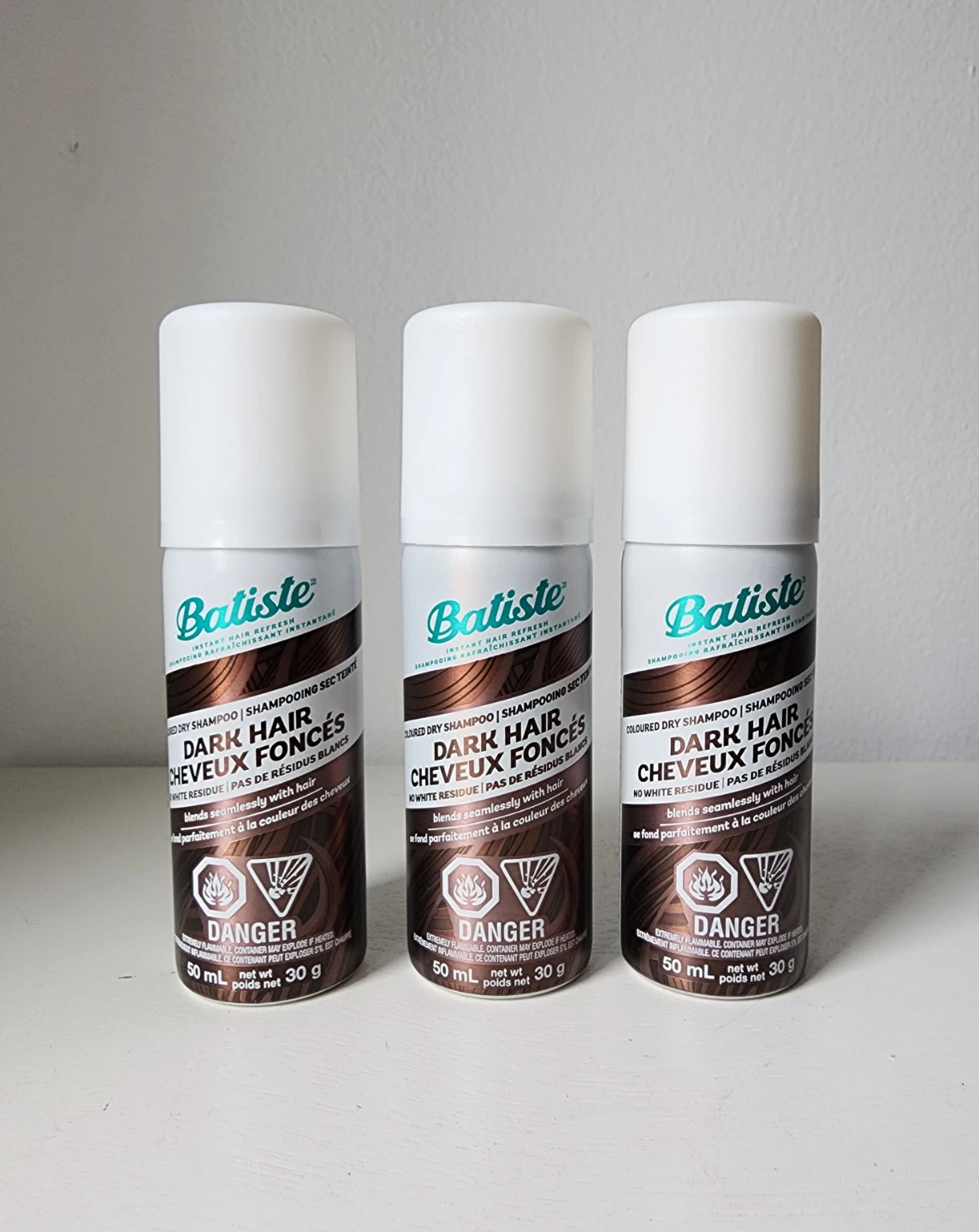 Batiste Coloured Mini Dry Shampoo Bundle * Dark Hair * NEW