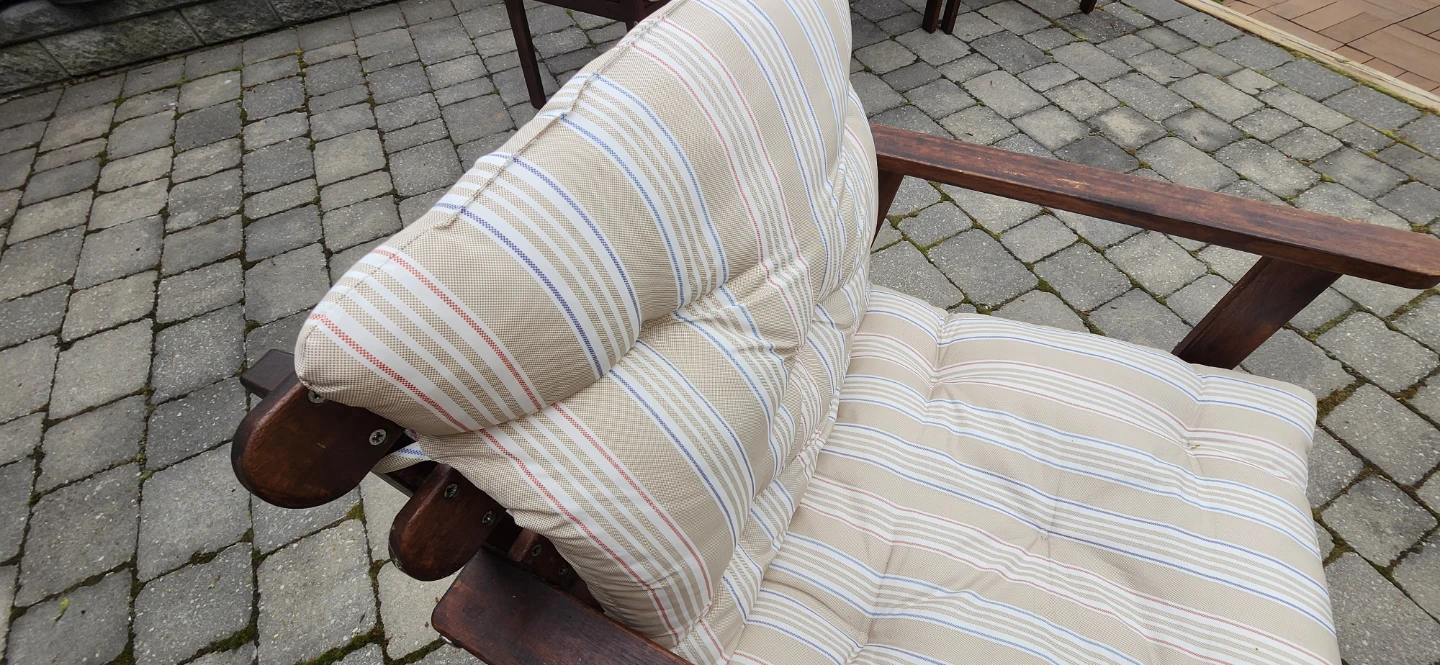 Wooden Patio Chairs with Cushions - Set of 4 - photo 2
