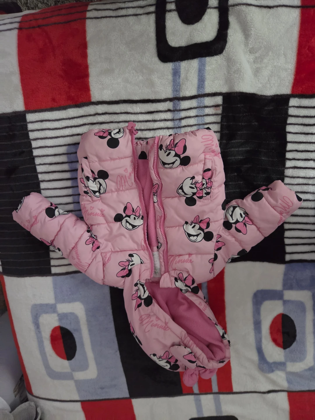 Pink Minnie Mouse Puffer Jacket