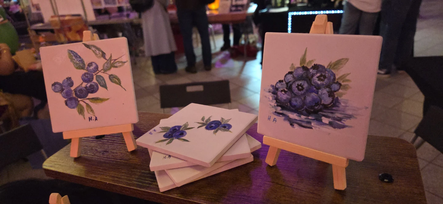 Hand-Painted Ceramic Coasters - Set of 4 - photo 5