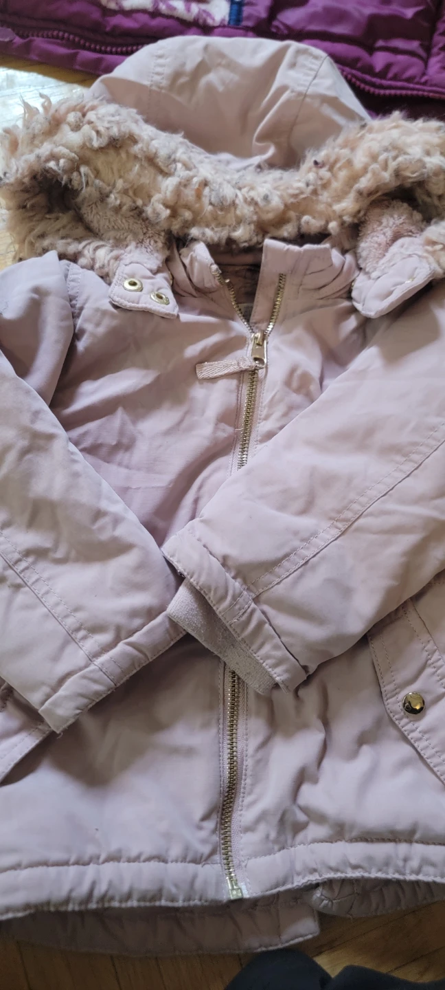H&M Kids Pink Parka Jacket - Size 2-3Y