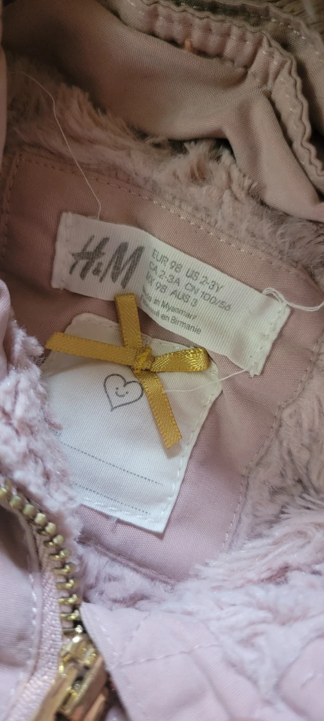 H&M Kids Pink Parka Jacket - Size 2-3Y - photo 2