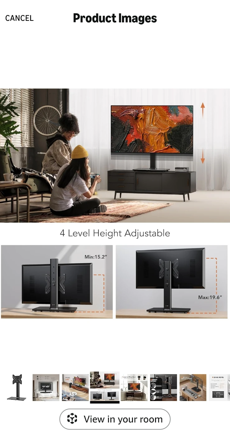 Universal Swivel TV Stand for 19"-43" TVs - photo 3