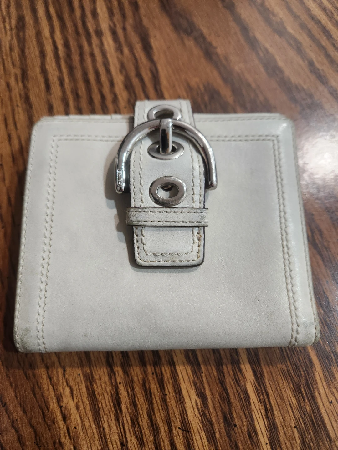 Coach White Leather Bifold Wallet