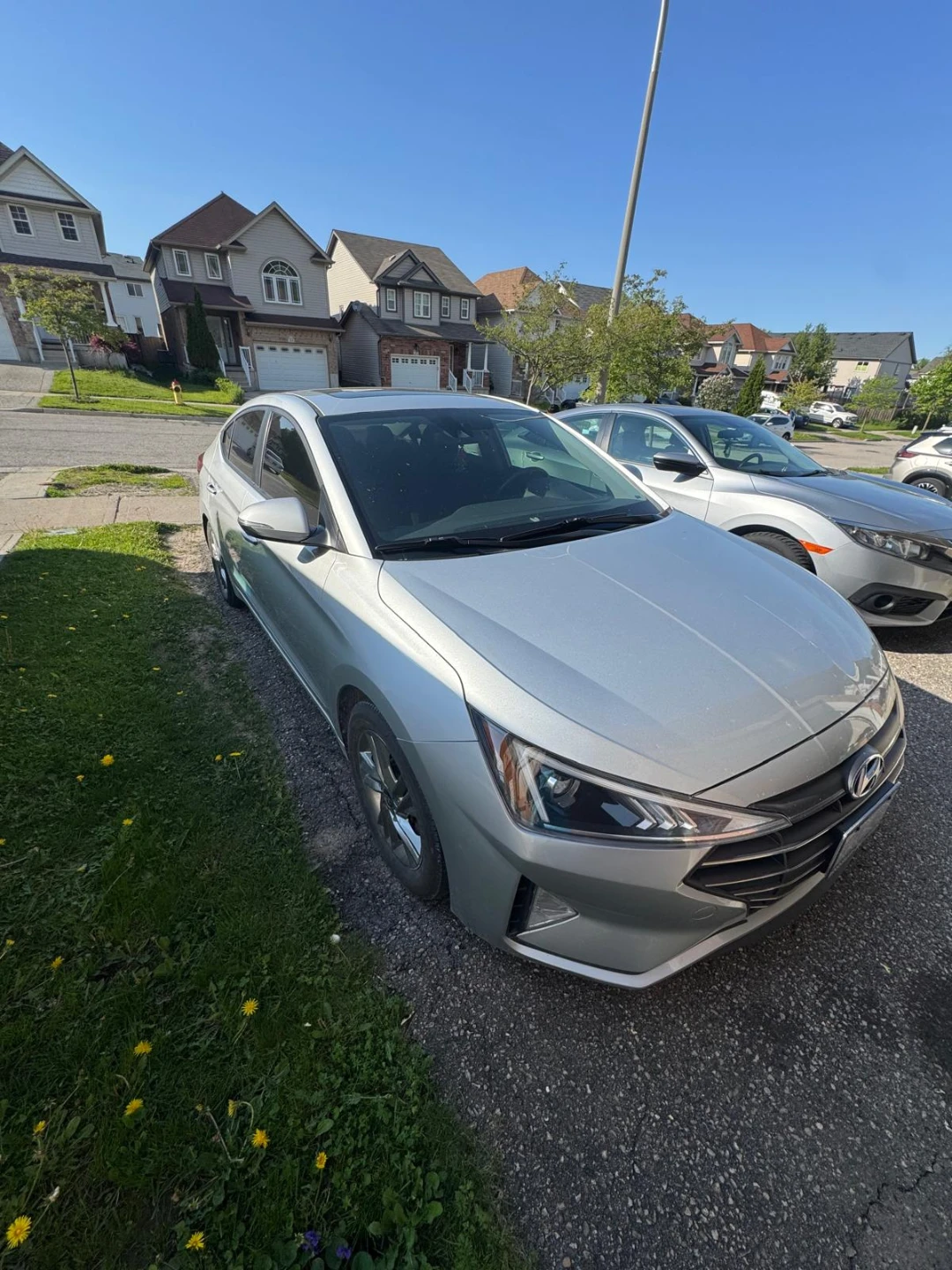 Silver Hyundai Elantra