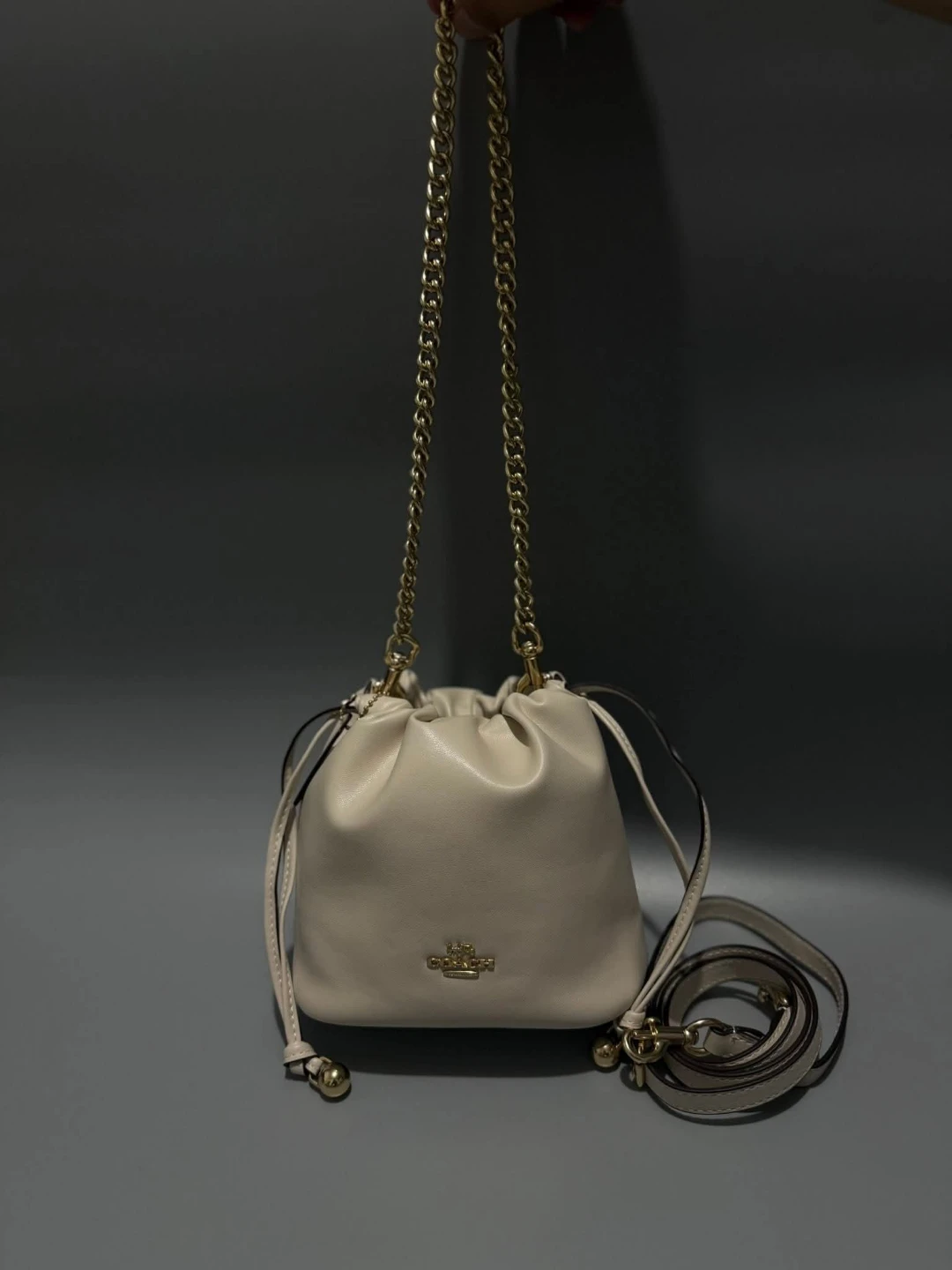 Coach Drawstring Bucket, Free Cherry Charm