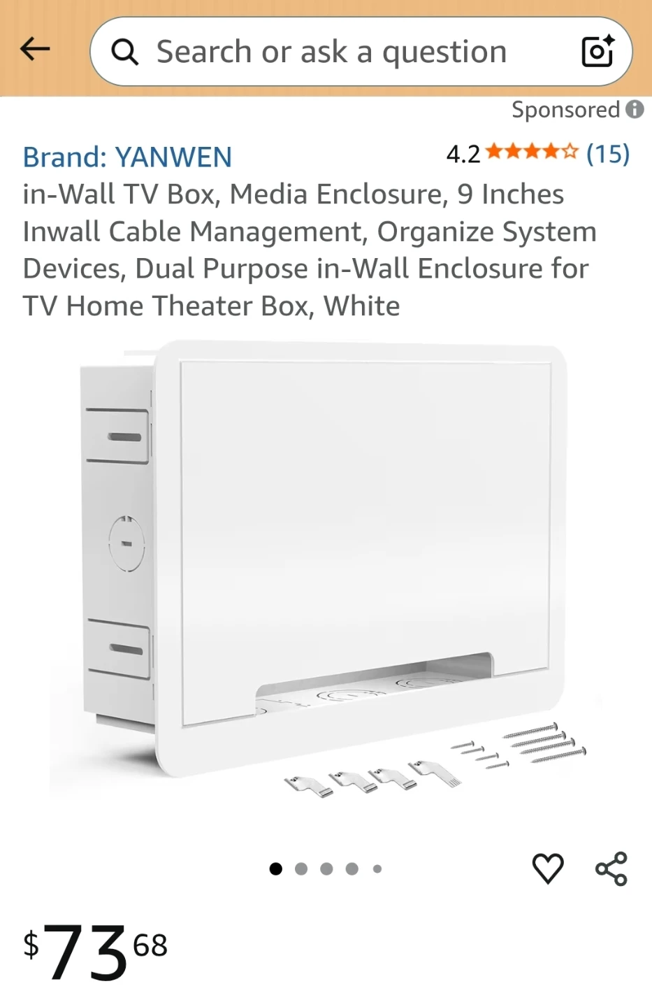 In-Wall TV Media Box Enclosure