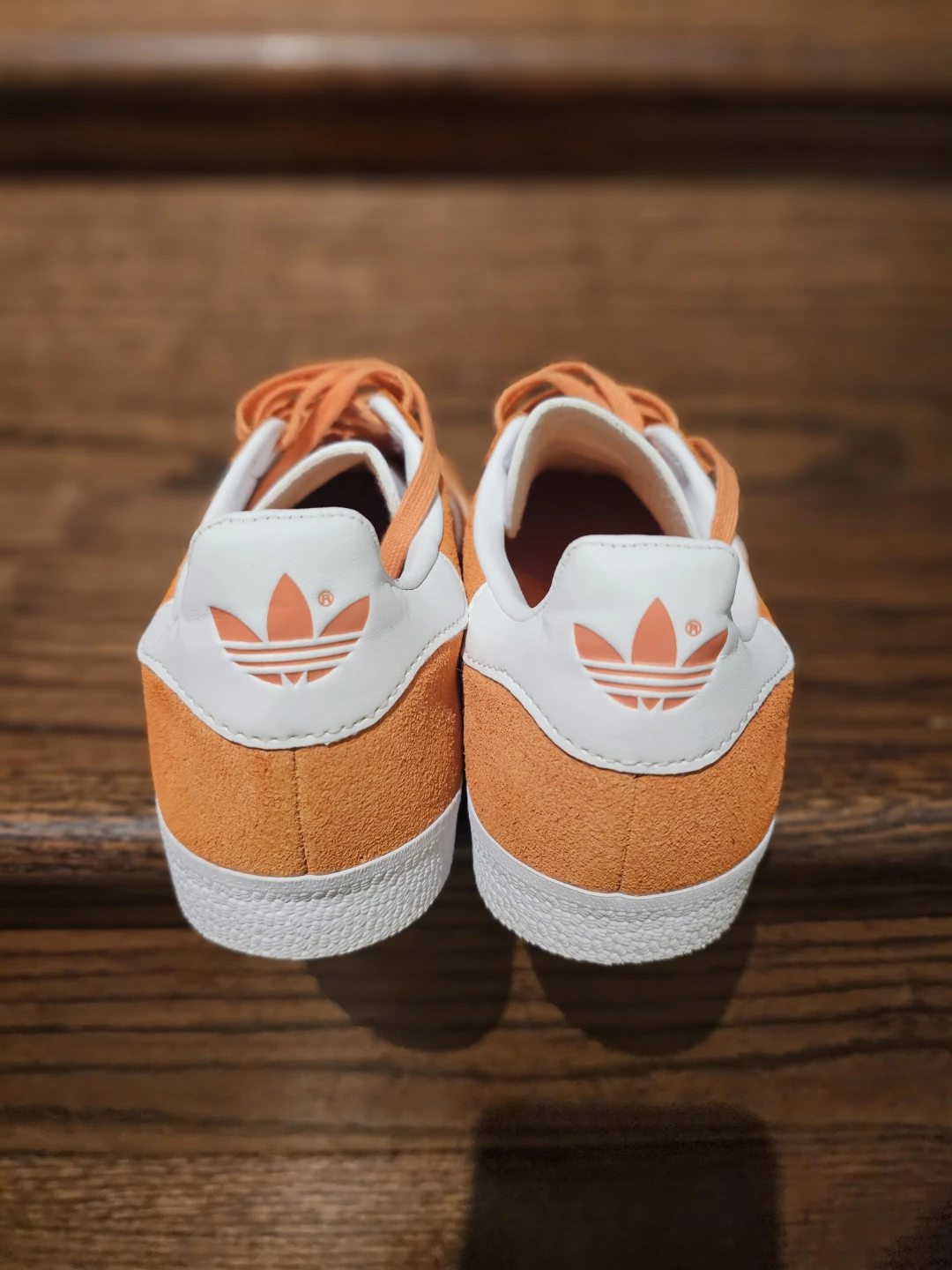 Womens Adidas Gazelle Orange Suede Sneakers - photo 3