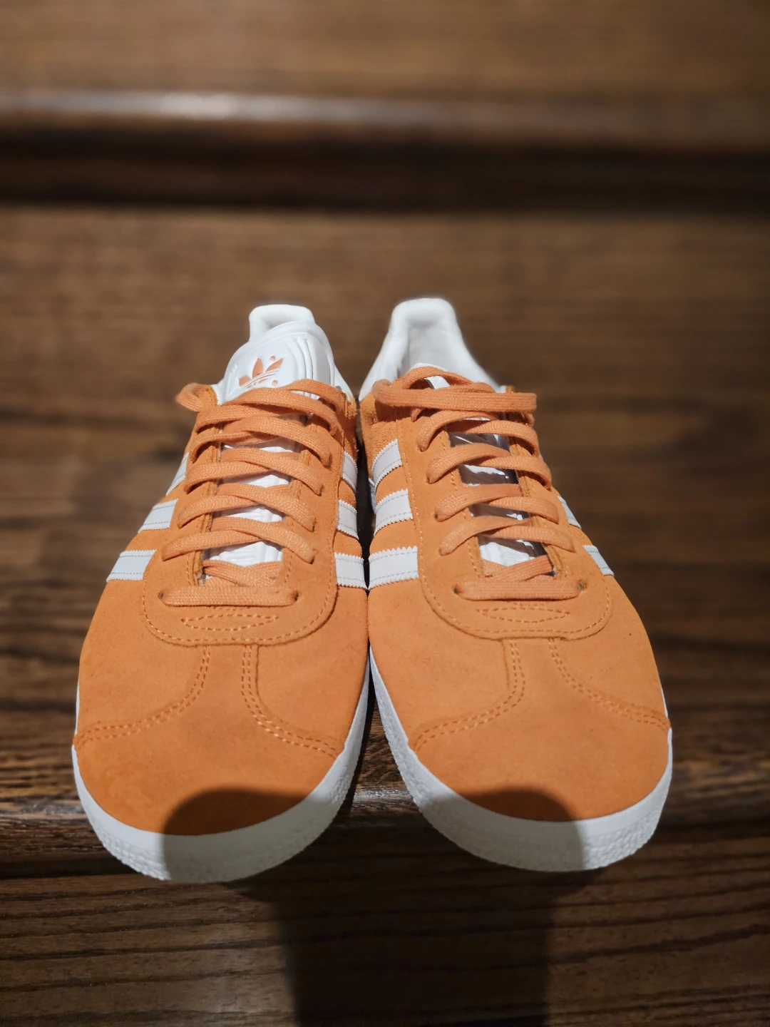Womens Adidas Gazelle Orange Suede Sneakers - photo 4