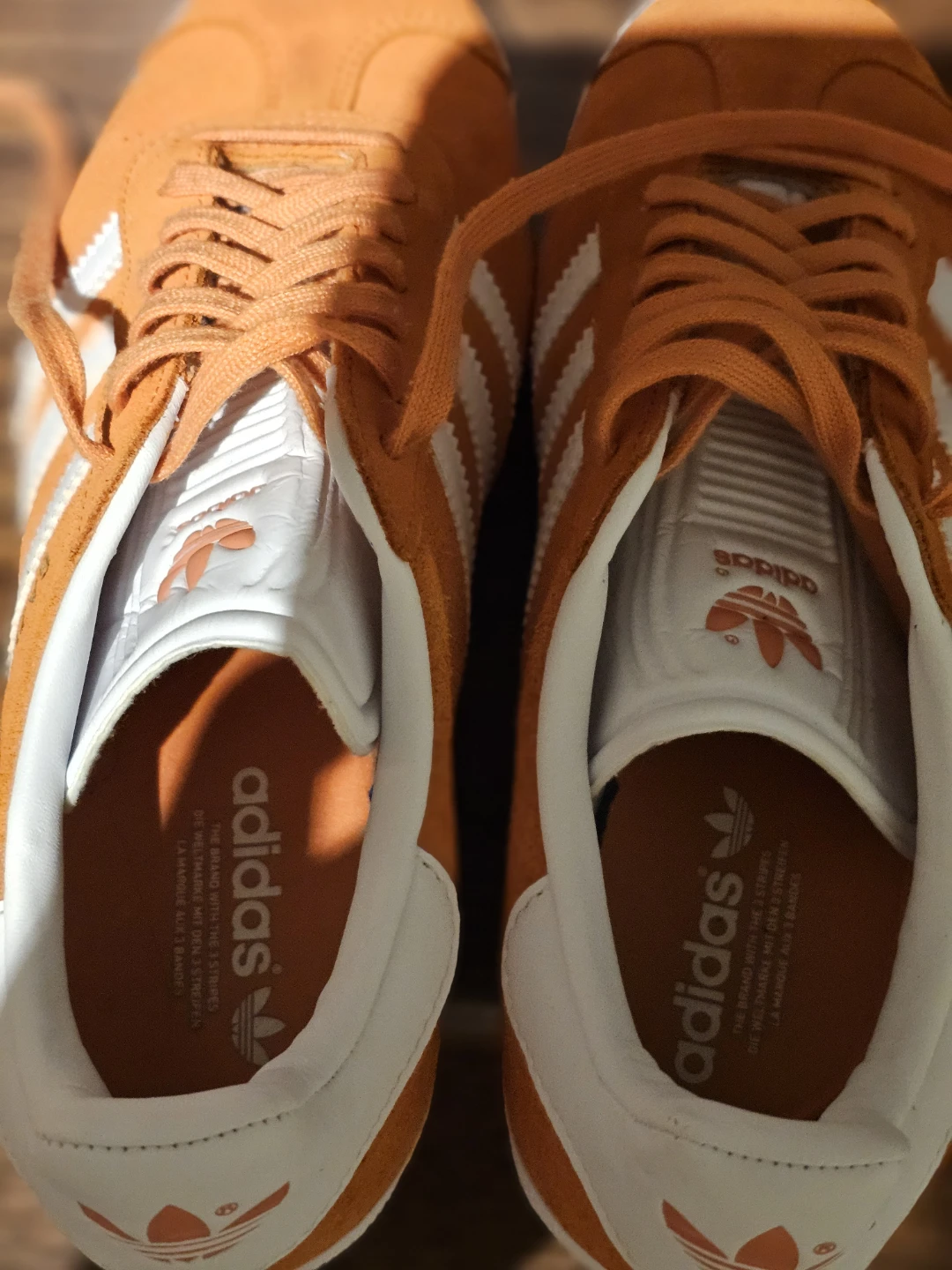 Womens Adidas Gazelle Orange Suede Sneakers - photo 5