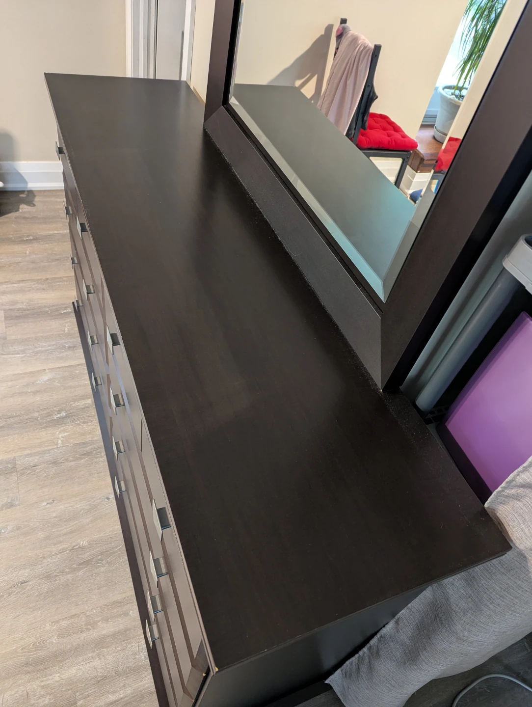 Dark Brown Dresser with Mirror - photo 5