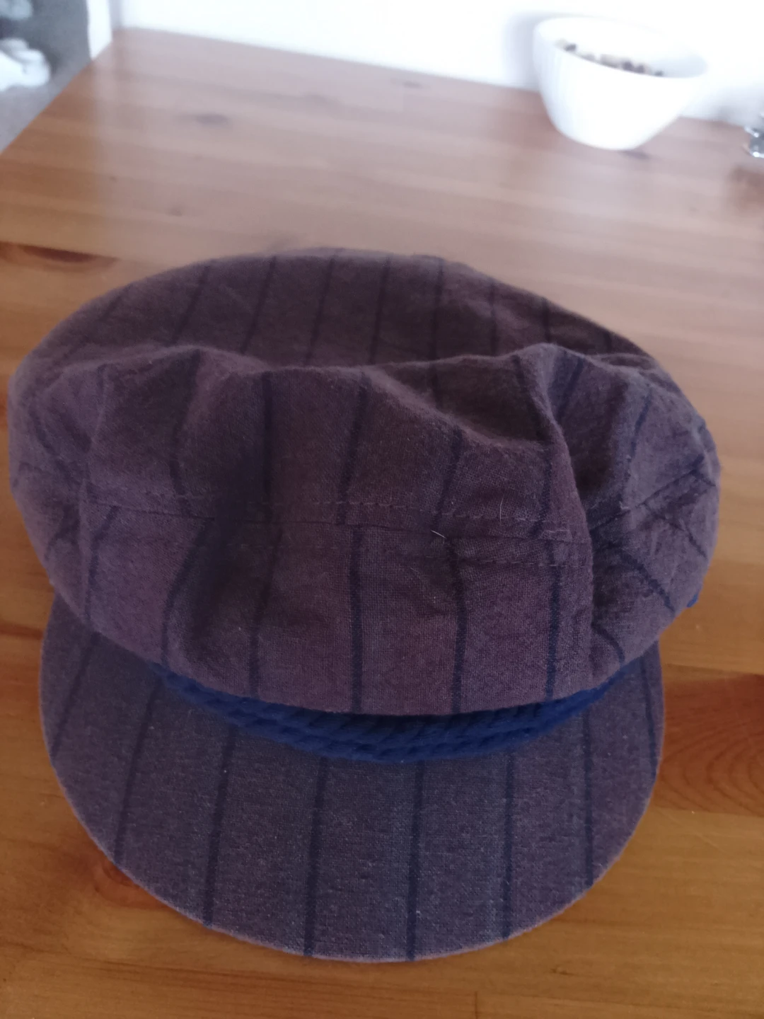 Brixton Brown Striped Baker Boy Hat - Size XL