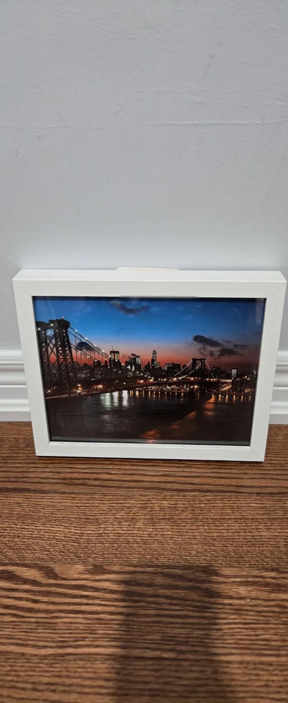 Ikea frame with New York bridge