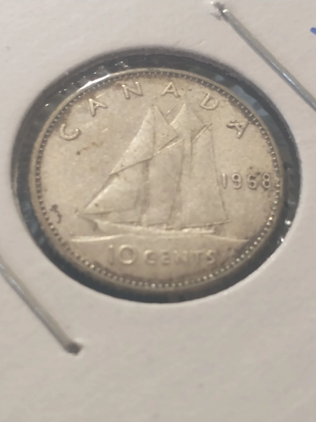 VF 1968 Canada silver dime