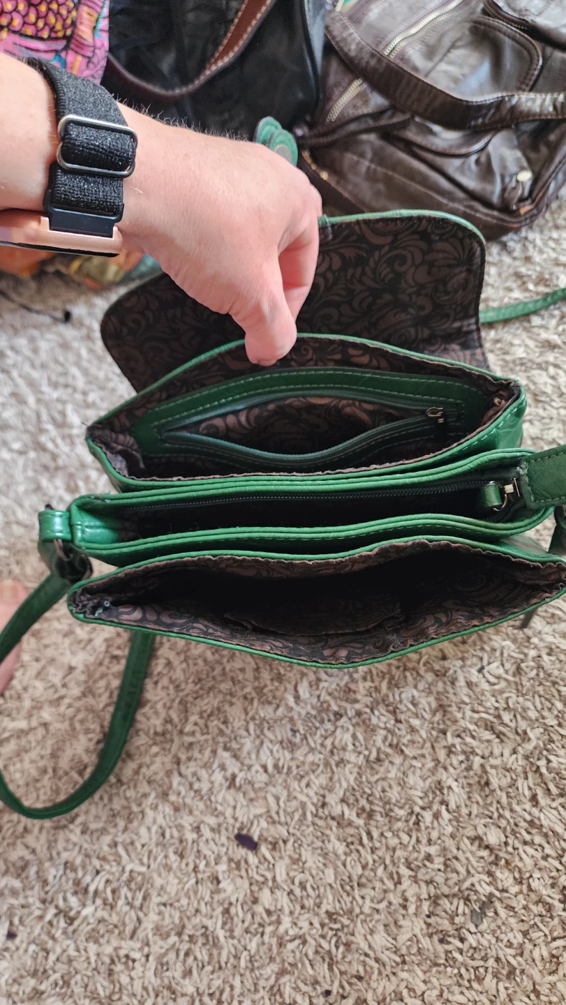Green Leather Crossbody Purse - photo 2