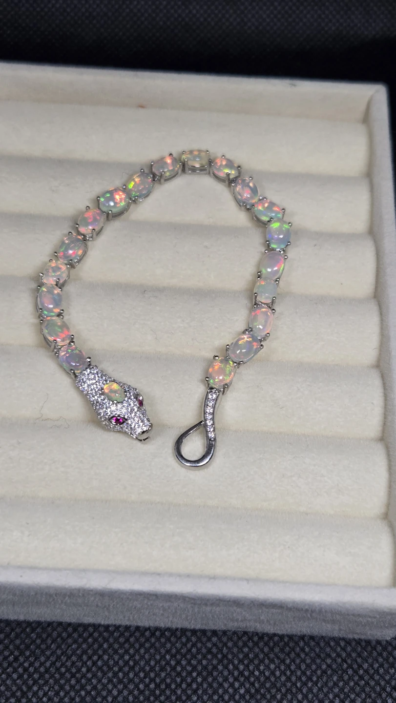 Natural Ethiopian Opal bracelet-certified