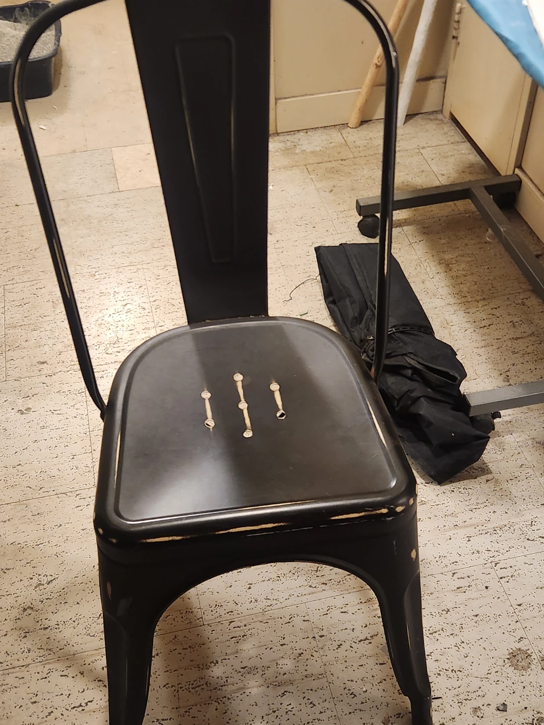 Black Metal Industrial Dining Chair