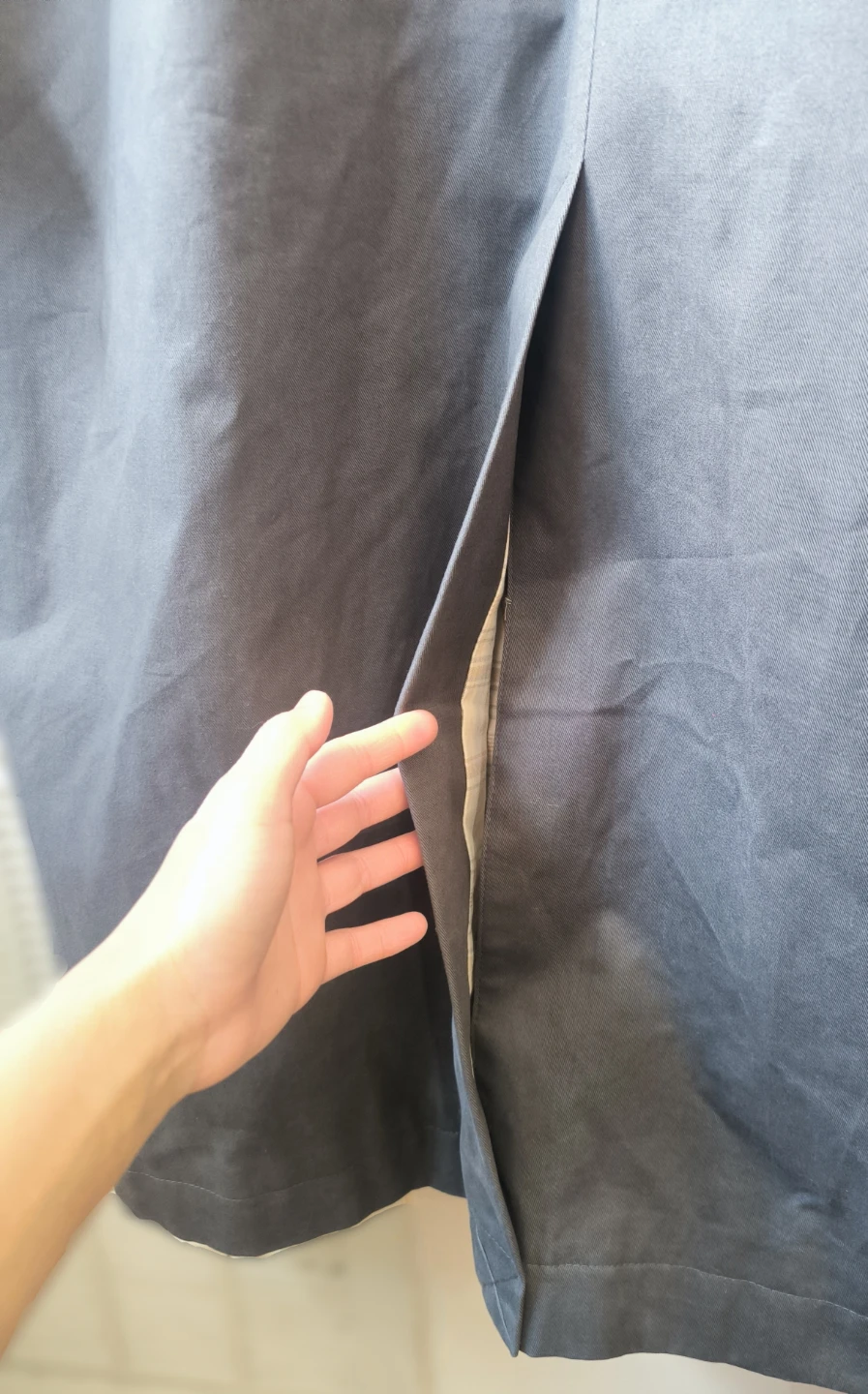 Joe Fresh Gray Trench Coat XL - photo 5