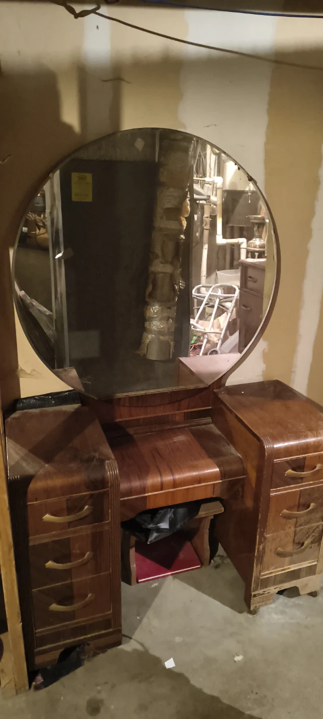 Vintage Vanity Dresser with Mirror