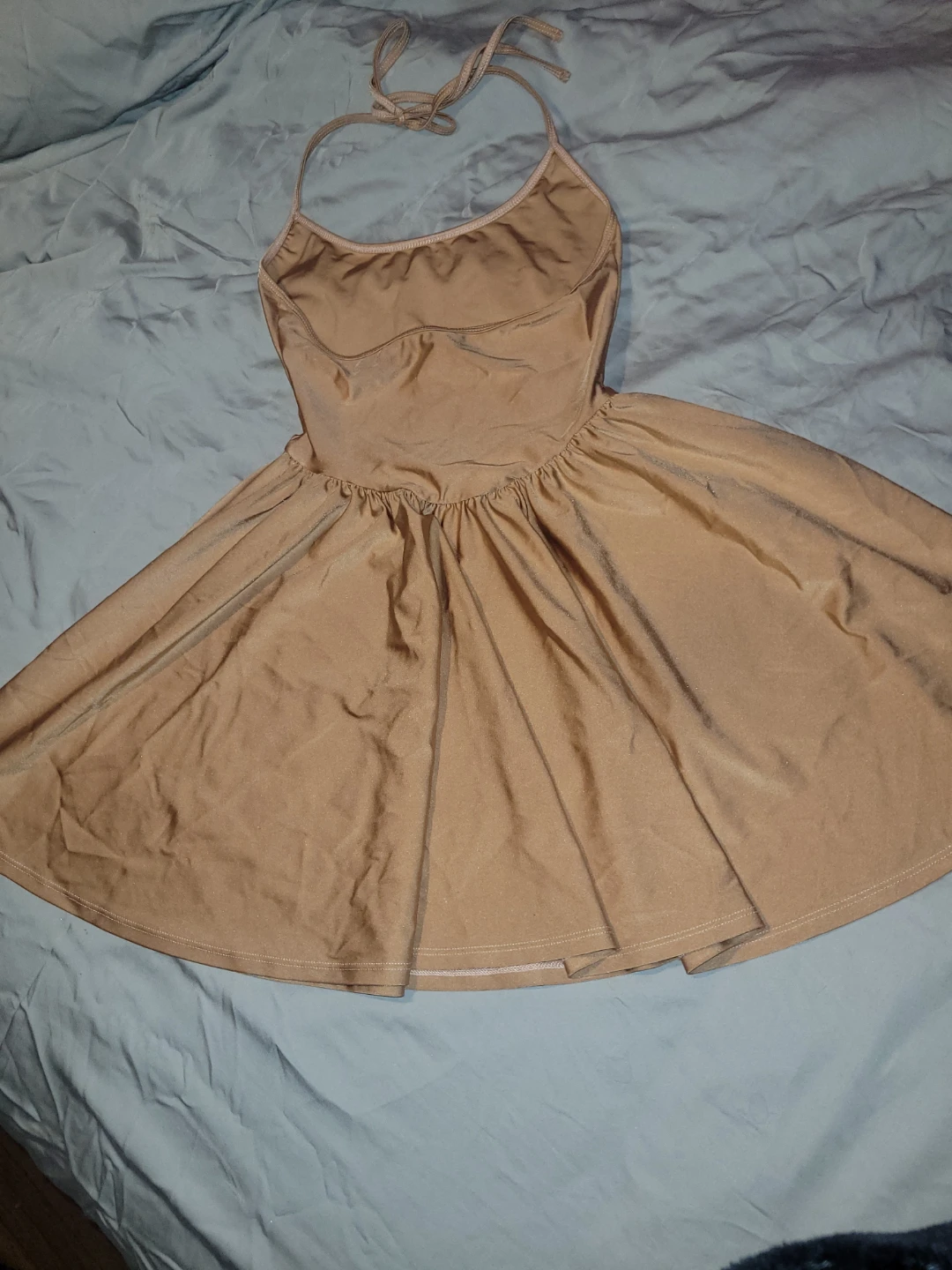 American Apparel Tan Halter Dress - photo 2