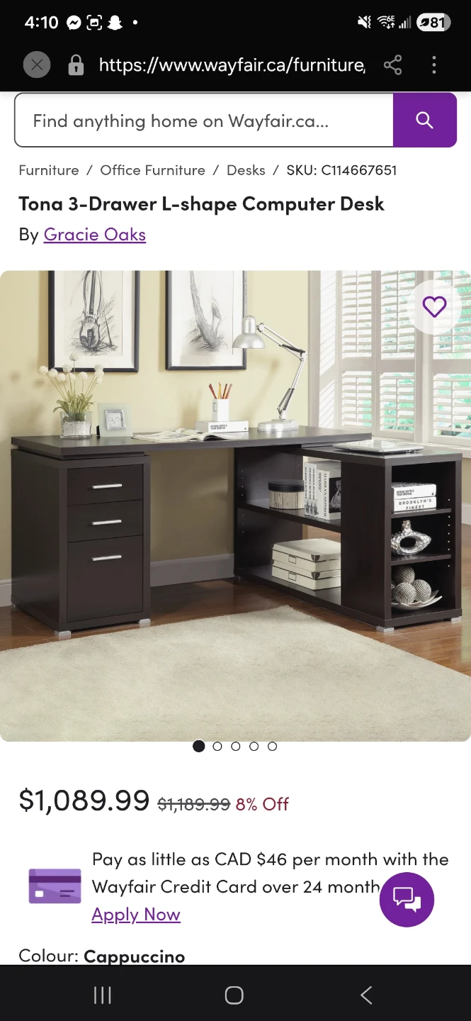Monarch Specialties L-Shape Computer Desk with Drawers - photo 5