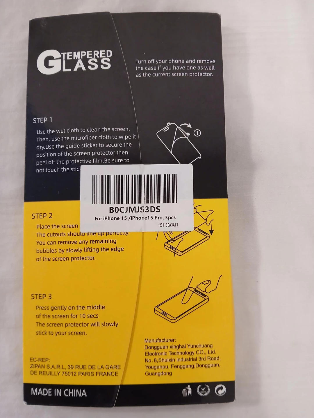 NEW'C Premium Glass Screen Protector for iPhone 15 Pro. - photo 2