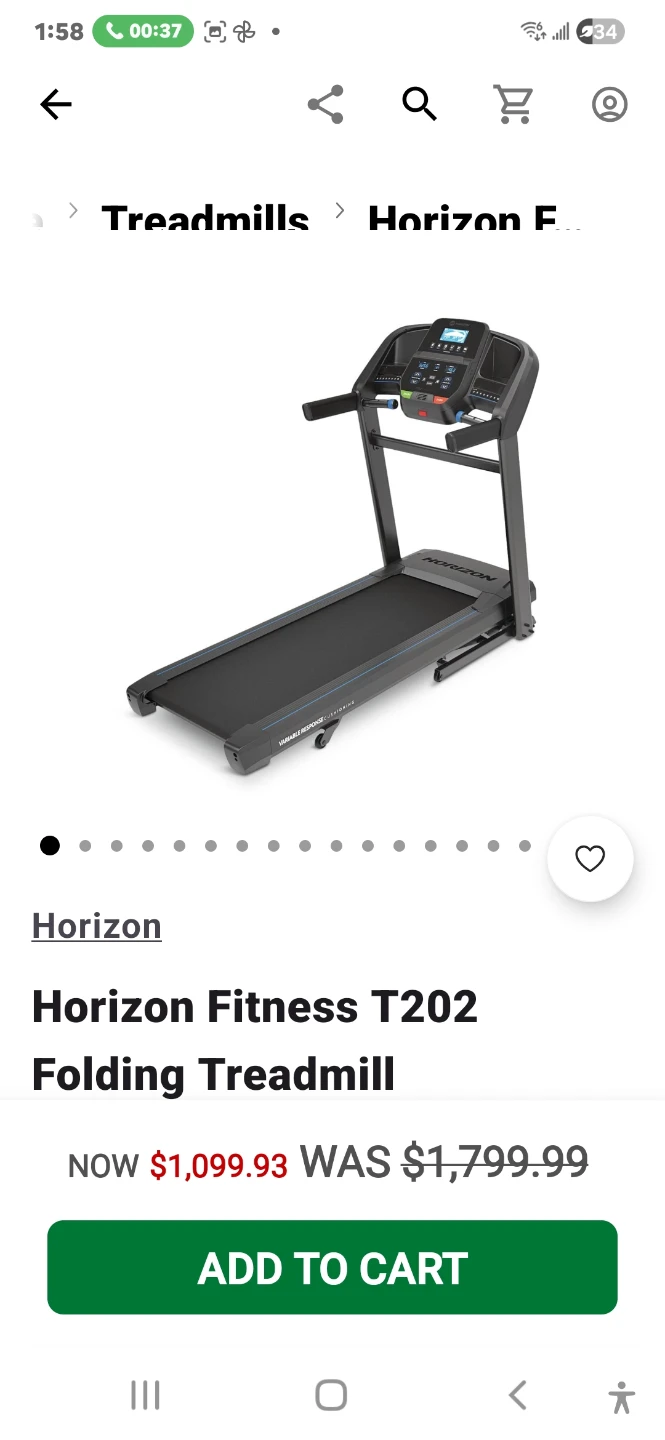 Horizon Fitness T202 Folding Treadmill - photo 2