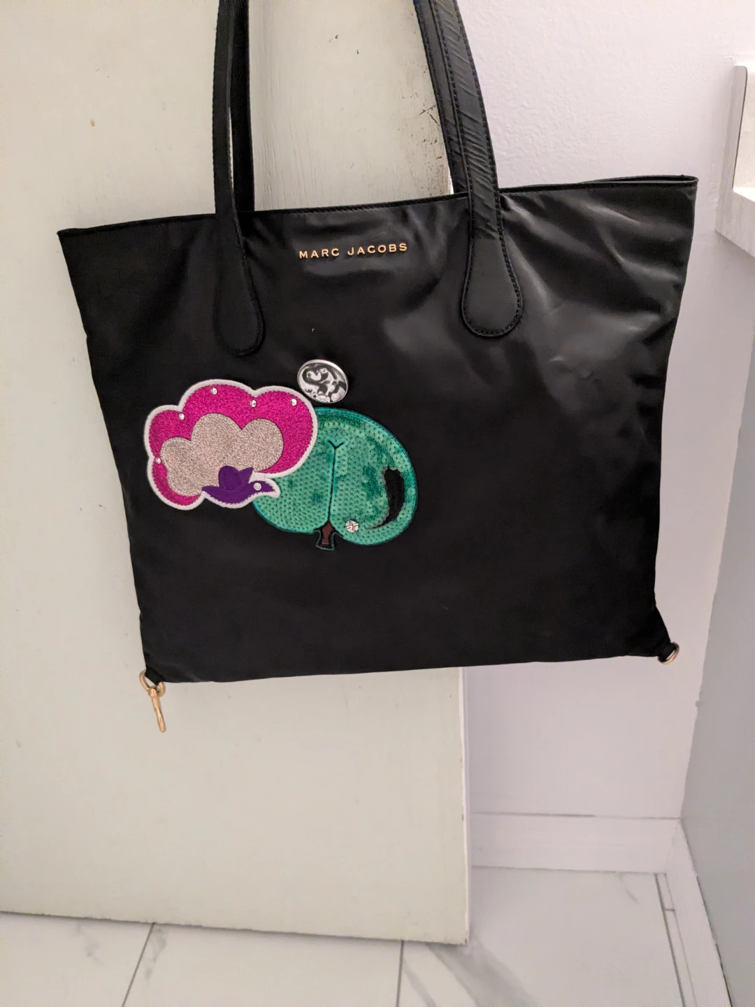 Marc Jacobs Authentic Large Tote Bag with Sequined Appliqué
