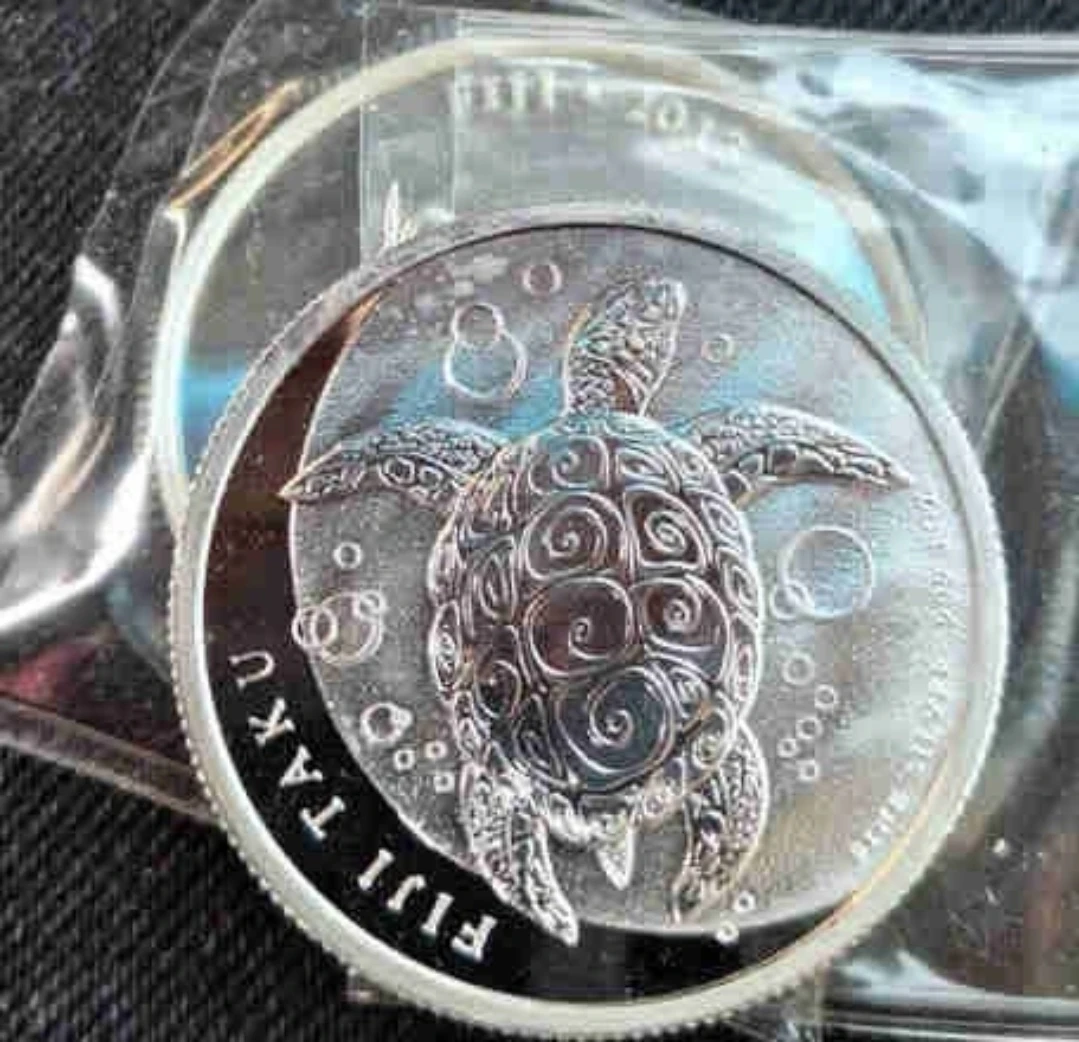 1oz FIJI TAKU (Turtle) .999 Silver Bullion - photo 2