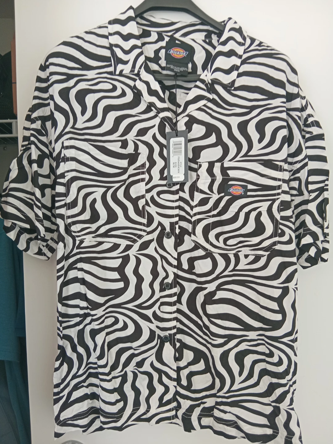 Dickies Short Sleeve Button-Up Shirt - M/M Zebra Print - photo 3