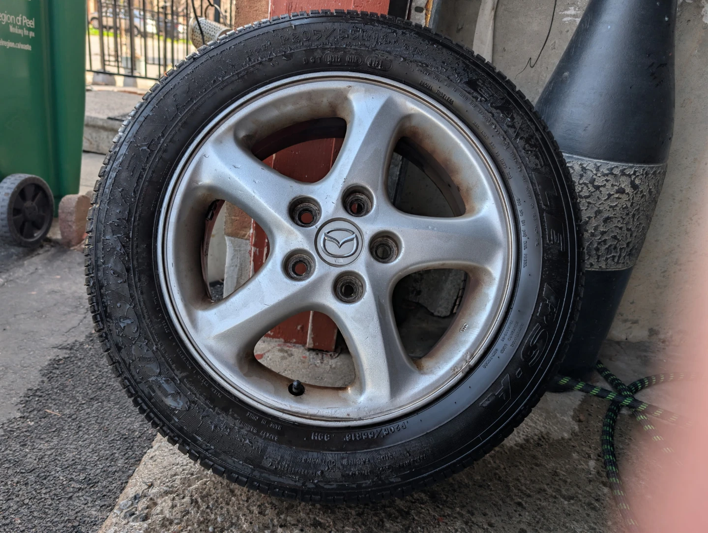 Used Goodyear Tires P205/55R16 with Mazda Rims - photo 2