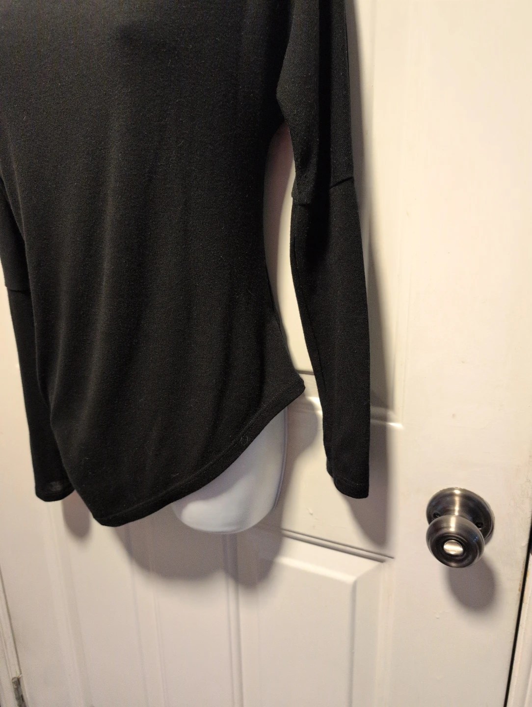 Black Asymmetrical Long Sleeve Top - photo 2